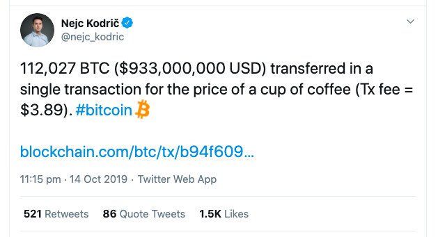 largest bitcoin transaction ever